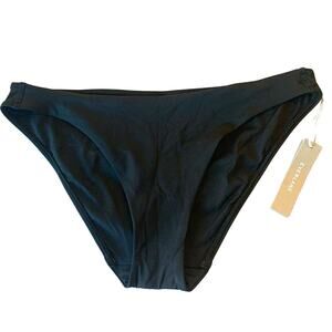 NWT  Bikini Bottom Small Black Low Rise Renew Swim Stretch Sustainable